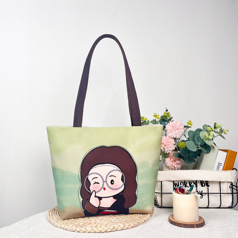 Canvas Fabric Duplex Printing Versatile Large Capacity Month Sales Thousand Bags