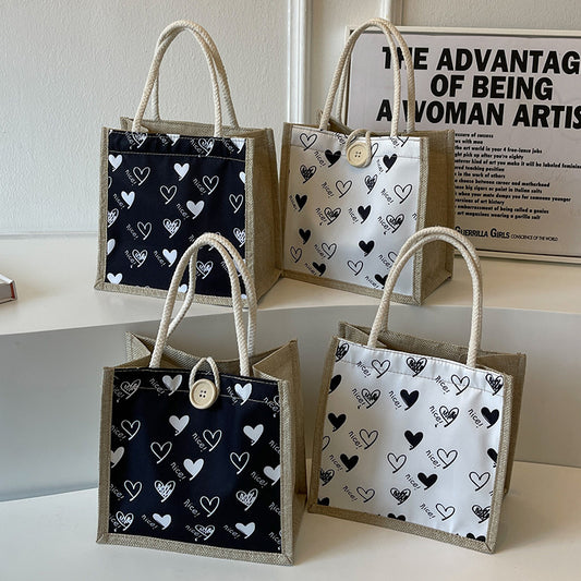 Korean Style Canvas Summer Hand Carrying Handbags