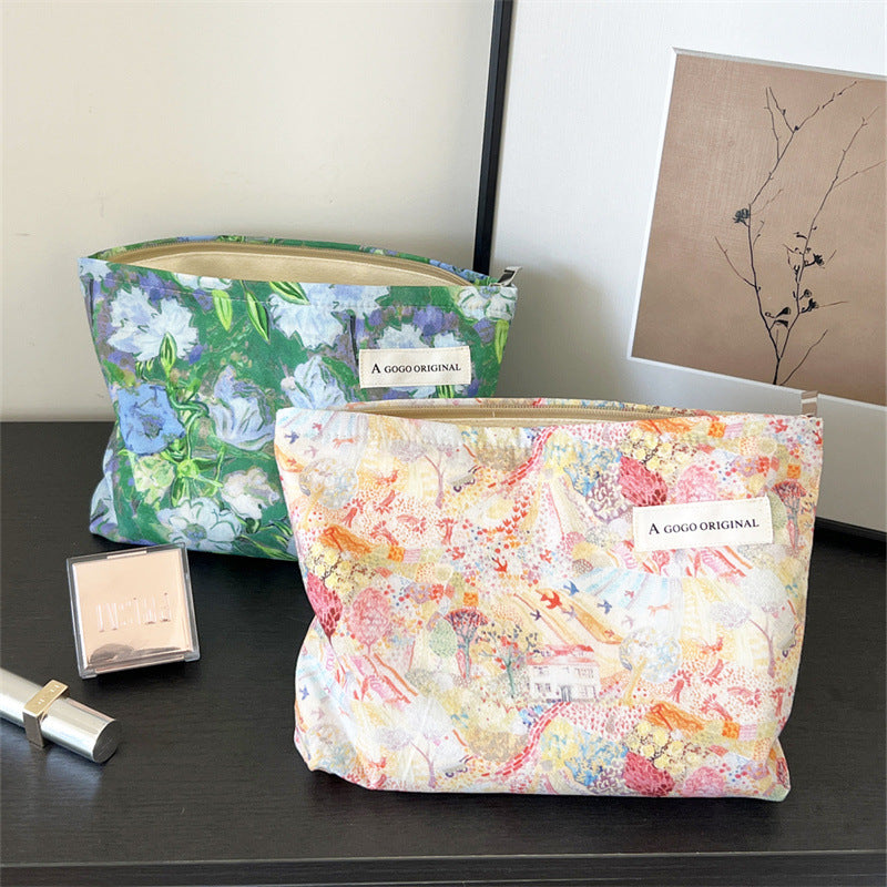 Fresh Oil Painting Printing Gentle Large Capacity Bags