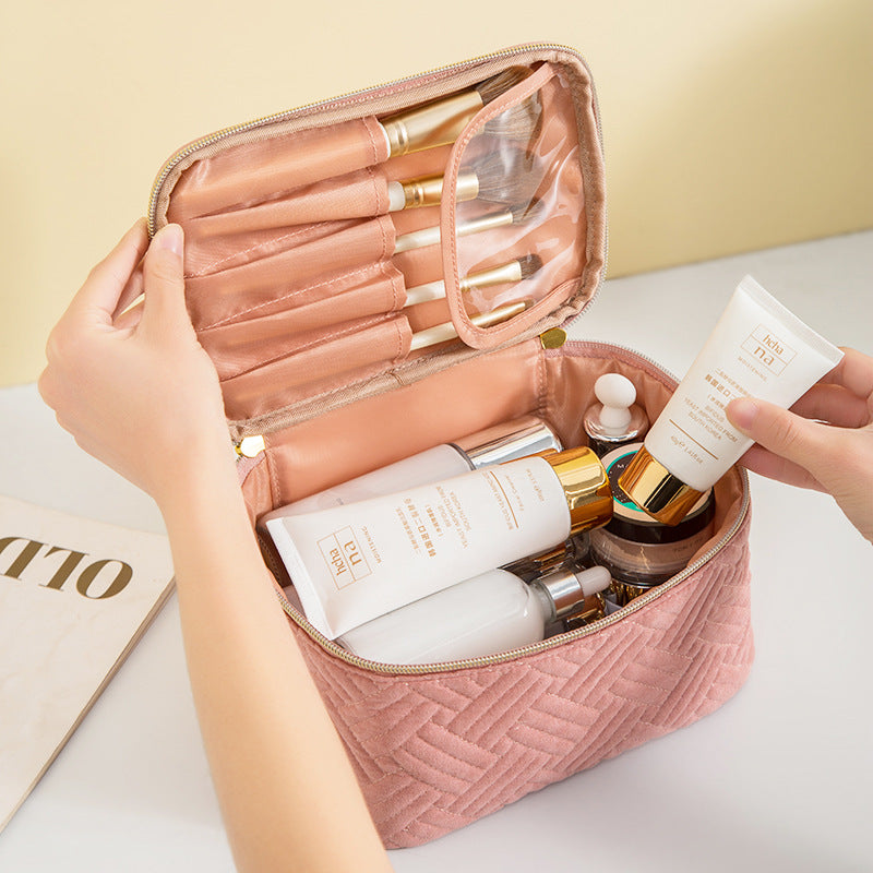 Women's Large Capacity Good-looking Quilted Cosmetics Storage Cosmetic Bags