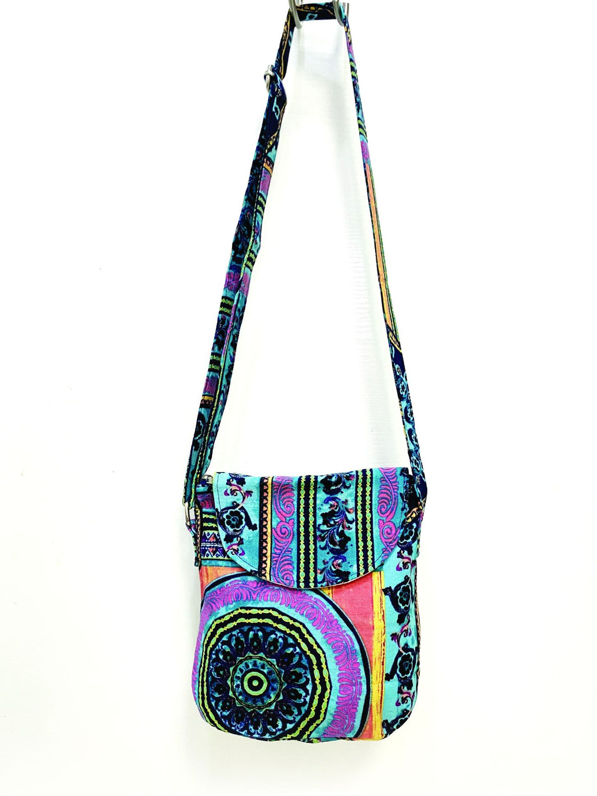 Forest Light Ethnic Print Linen Cotton Fabric Shoulder Bags