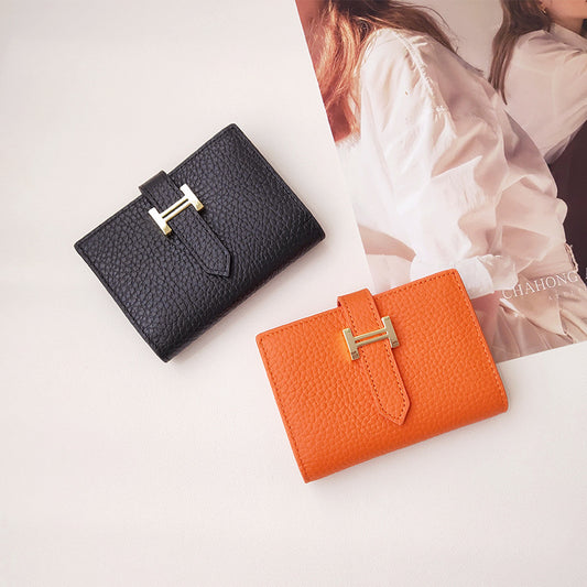 Women's Layer Leather Multiple Slots Light Luxury Mini Card Holder