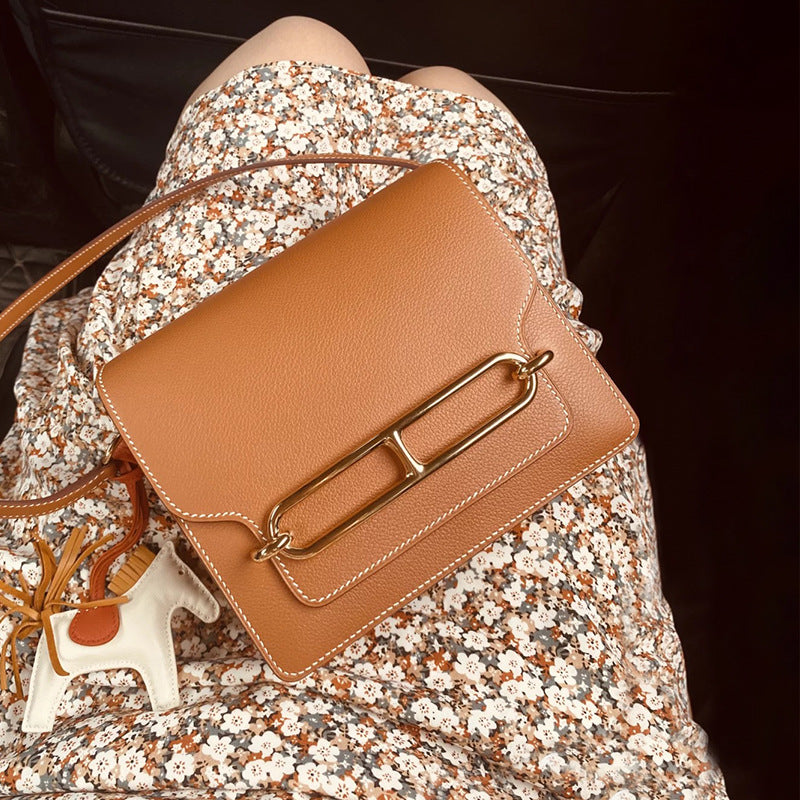 Women's Nose Genuine Leather Light Luxury Minority High Sense Handbags