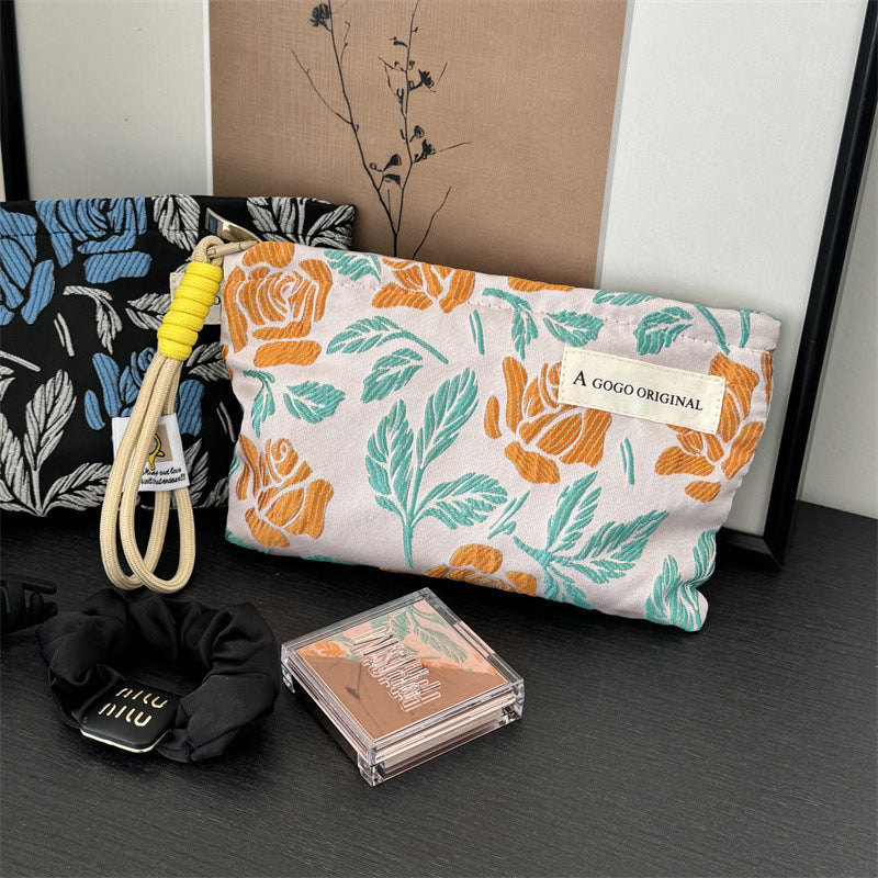 High-grade Rose Hand Pencil Mobile Storage Makeup Bag