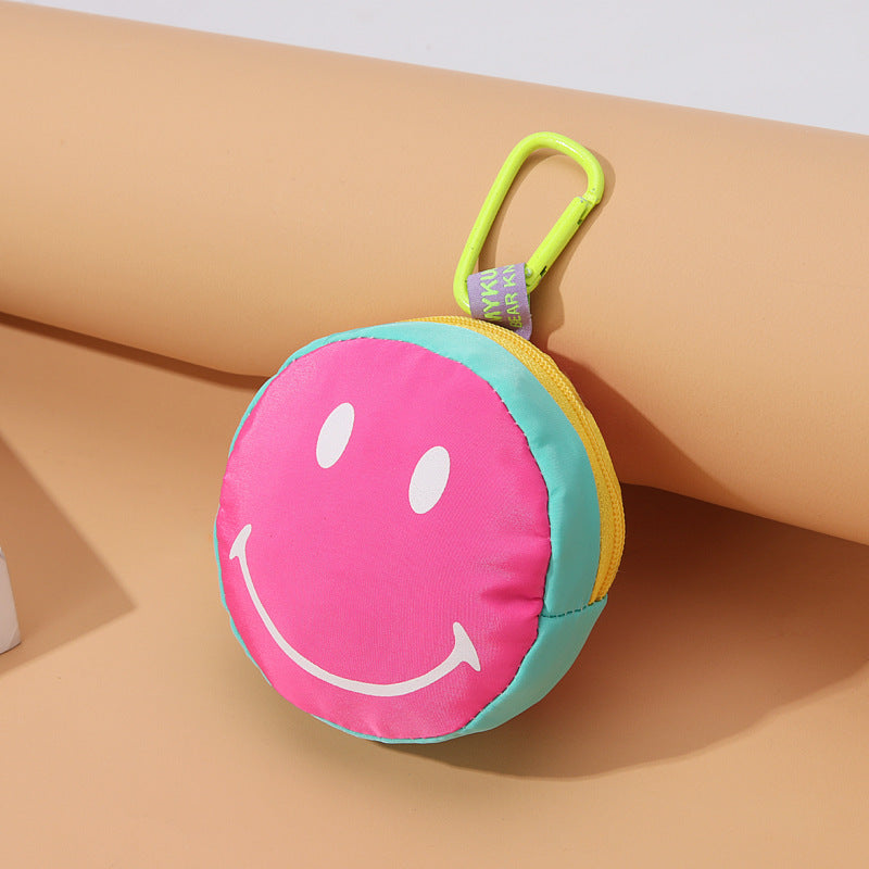 Women's & Men's Cartoon Candy Color Smiling Face Mini Coin Purses