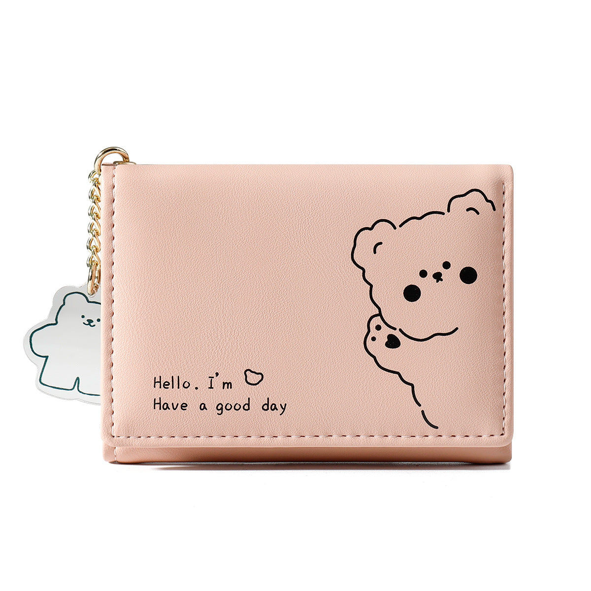 Women's Fashion Cute Large Capacity Three Fold Ladies Wallets