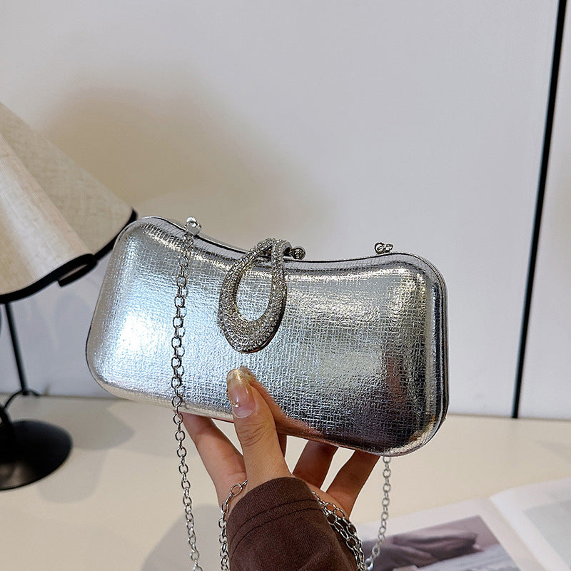 Classy Women's Fashion Portable Glossy Dinner Shoulder Bags