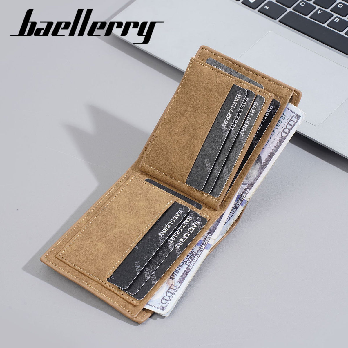 Men's Short Minimalist Multiple Slots Frosted Horizontal Men's Wallet