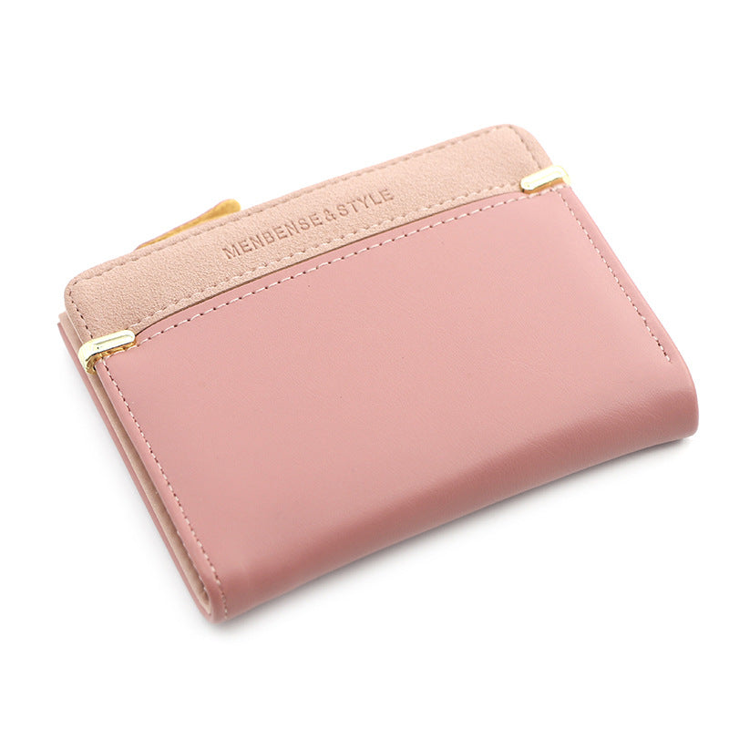 Women's Short Zip Simple Elegant Clutch Coin Purses