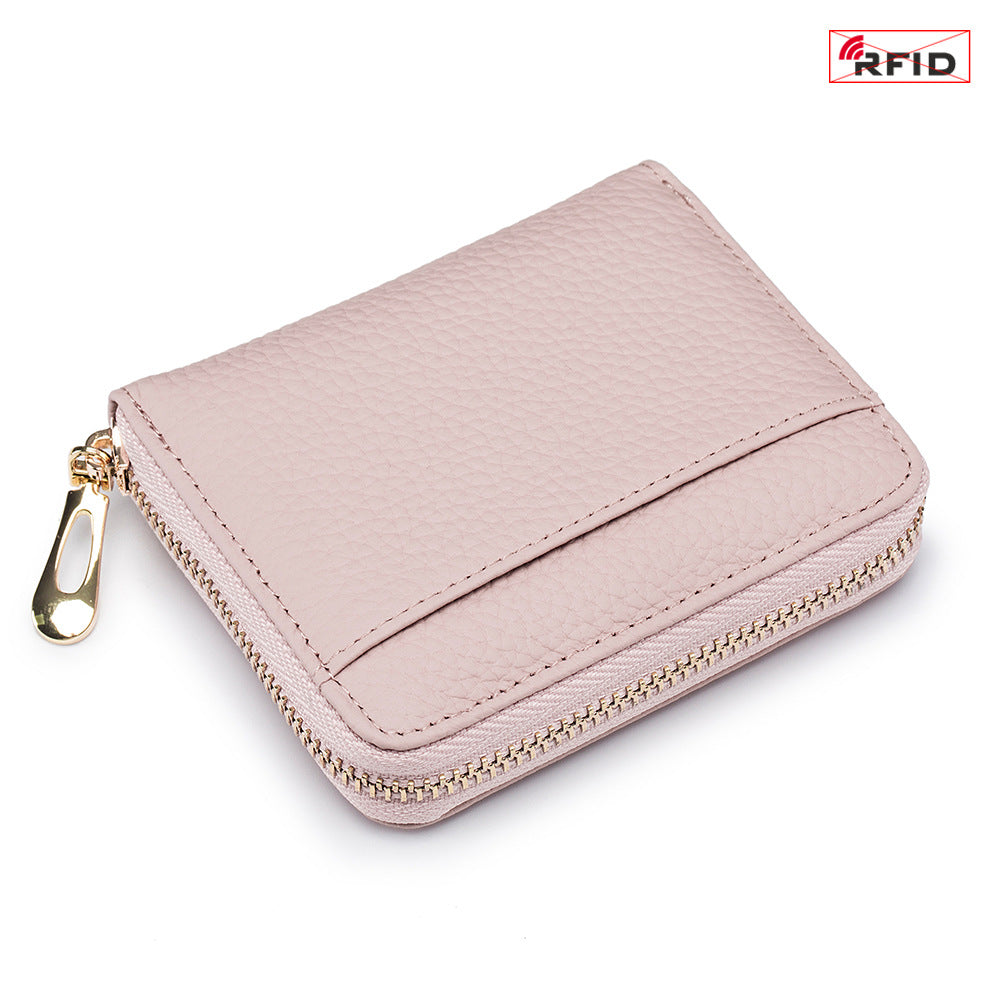 Women's Genuine Leather Fashion Short Niche Pocket Ladies Wallets