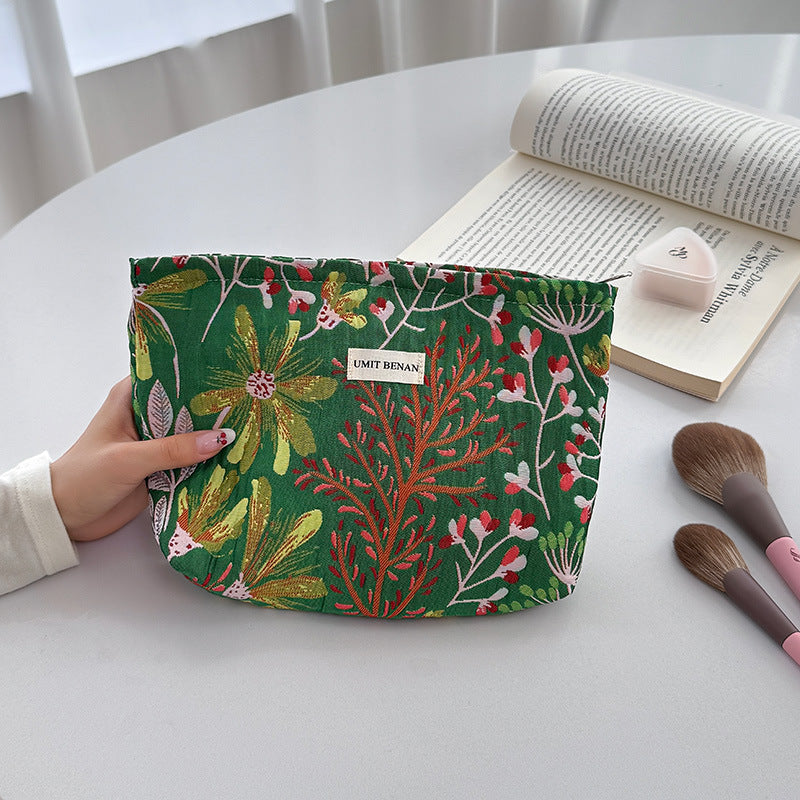 Slouchy Fashion Flower Storage Large Capacity Makeup Bag