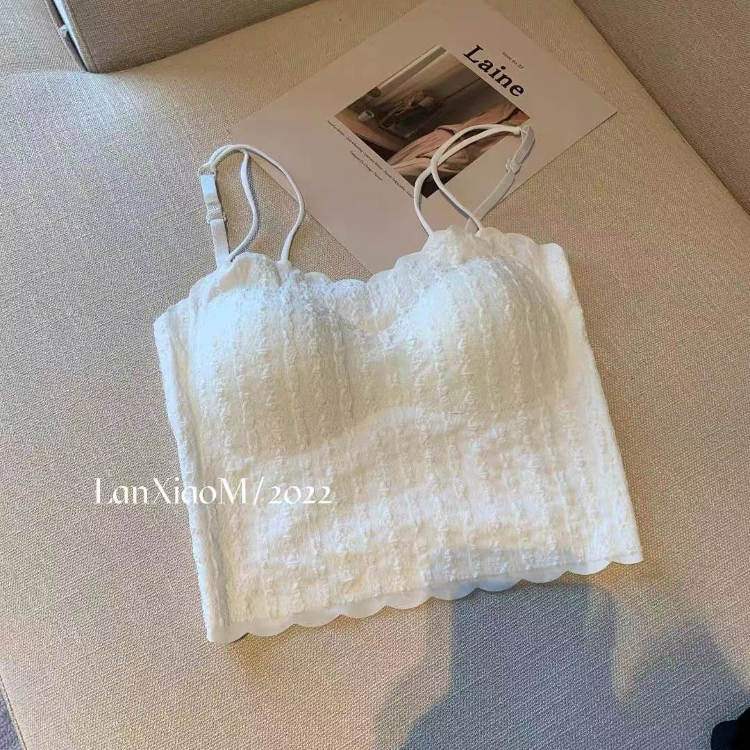 Women's Backless Tube Top Bandeau Strap Chest Tanks Camis