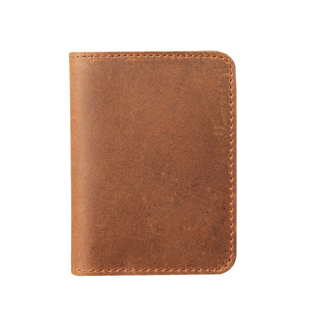 Men's Leather Crazy Horse Driving License Vintage Card Holder