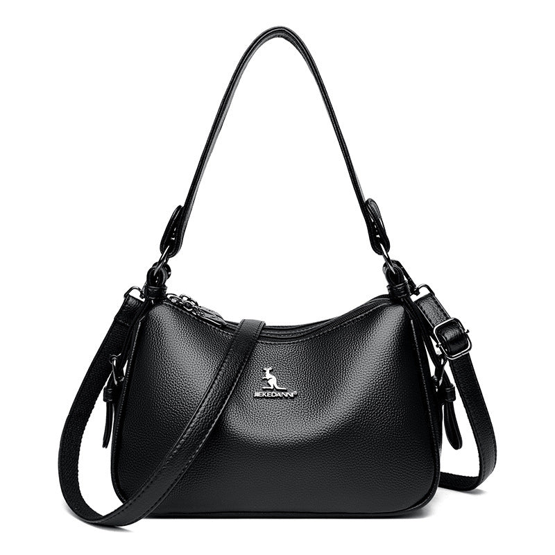 Women's Winter Kangaroo Soft Leather Mother Simple Women's Messenger Bag
