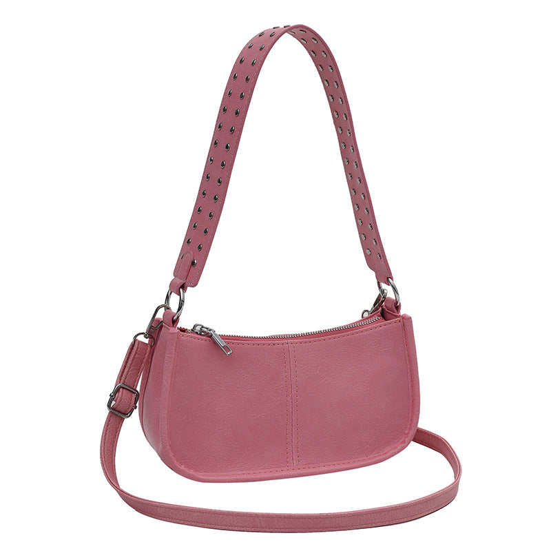 Attractive Women's Fashion Rivet Simple Texture Bags
