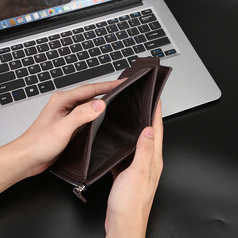 Men's Short Male Multi Slots Medium Men's Wallet