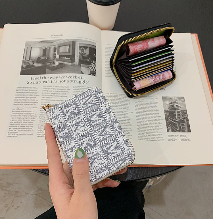 Women's Printed Expanding Multiple Slots Driving Men's Wallets