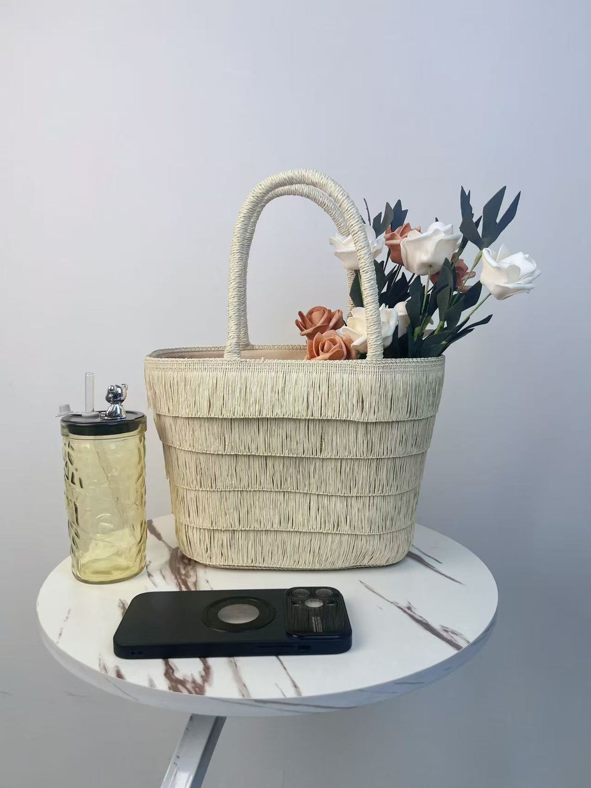 Women's Straw Woven Fashion Large Capacity Commuter Women's Shoulder Bag