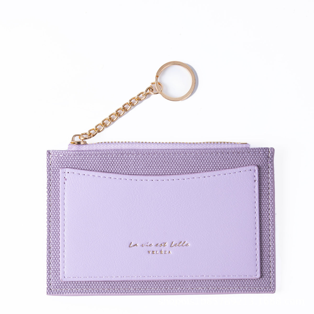 Stitching Zipper Integrated Lady High Sense Multiple Ladies Wallet