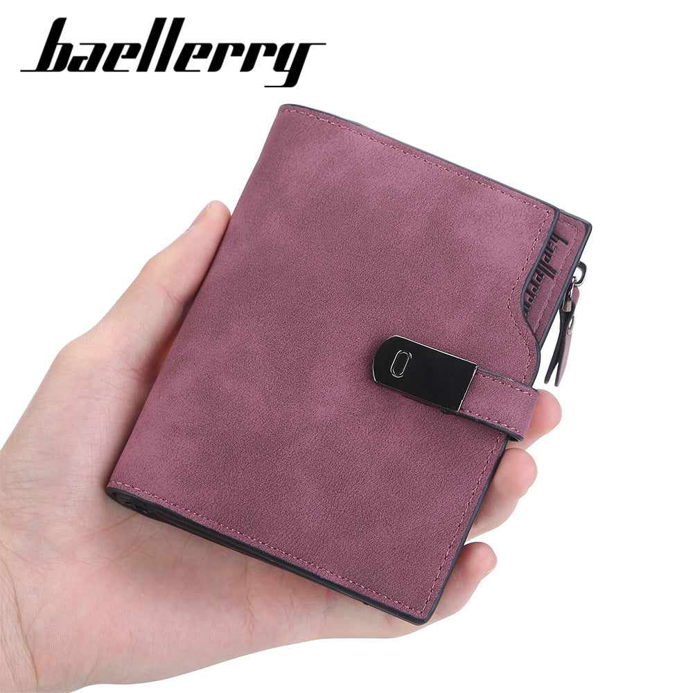 Women's & Men's Short Korean Style Multiple Slots Zipper Ladies Wallet