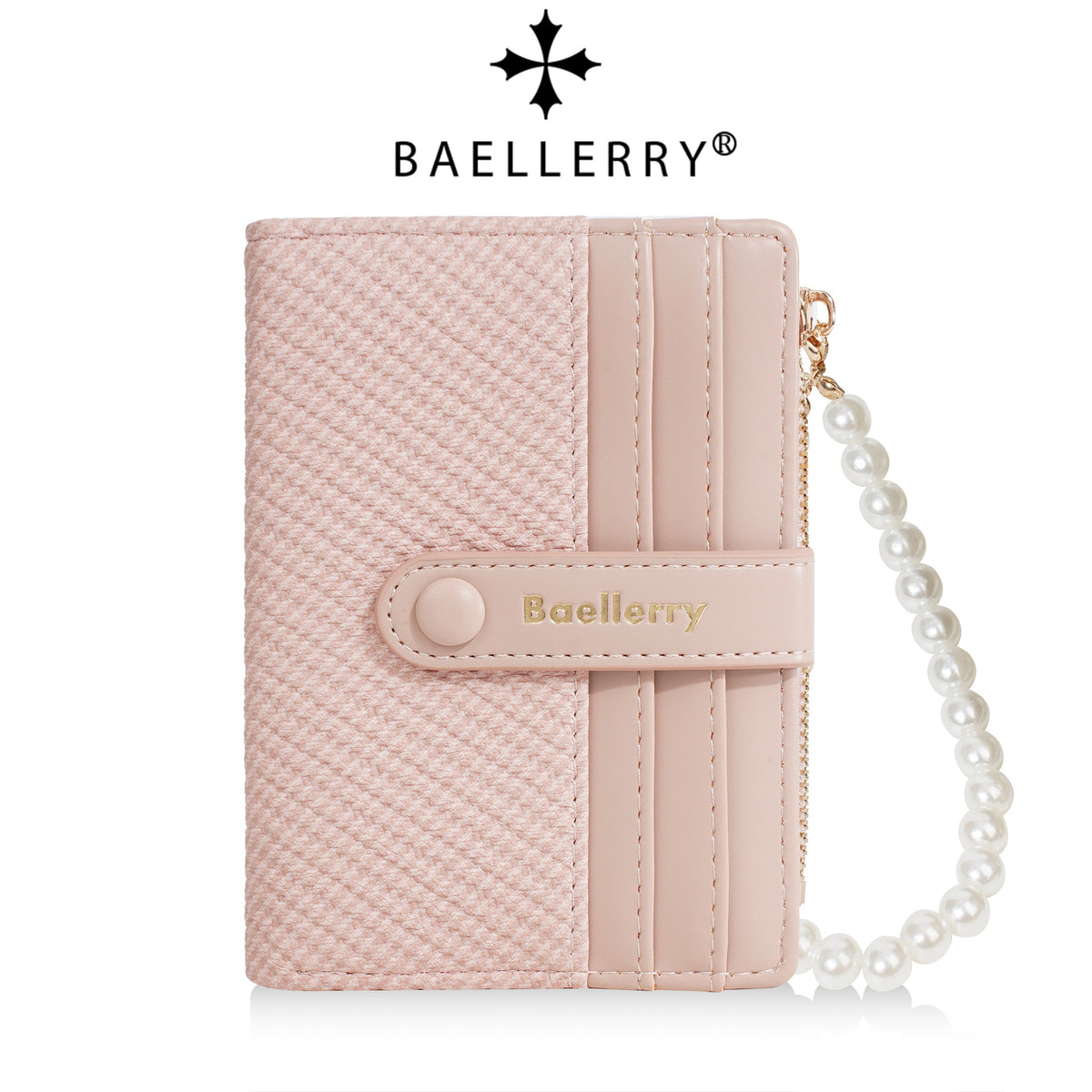 Women's Short Style Multiple Slots Pearl Bracelet Ladies Wallet