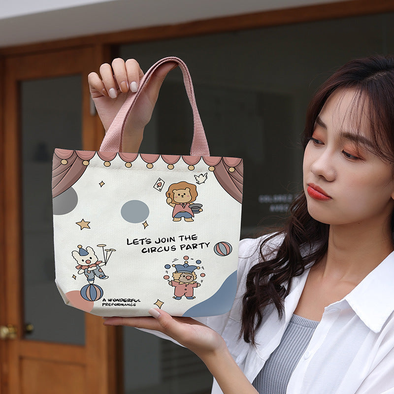 Women's Canvas Cartoon Cabs Korean Style Bags