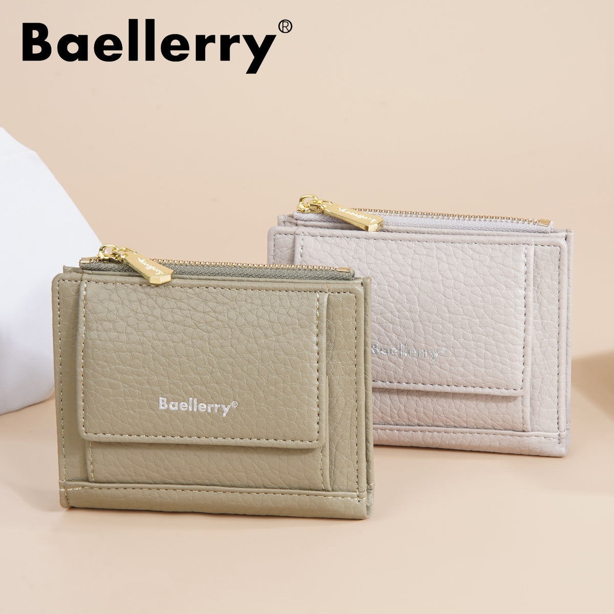 Women's Short Simple Multiple Slots Zipper Mini Ladies Wallet