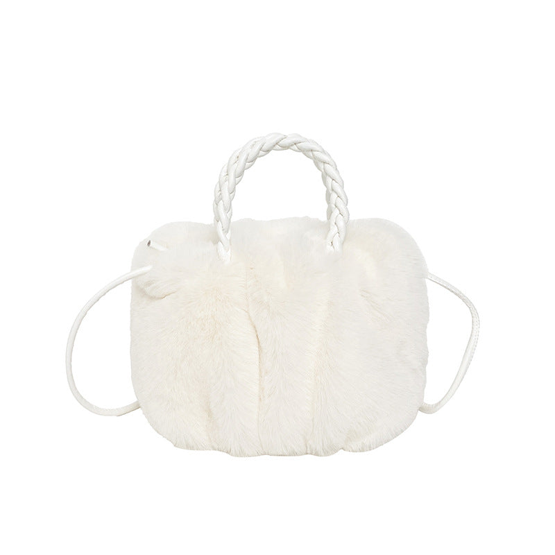 Plush Fashion Portable Fur Cloud Sense Bags