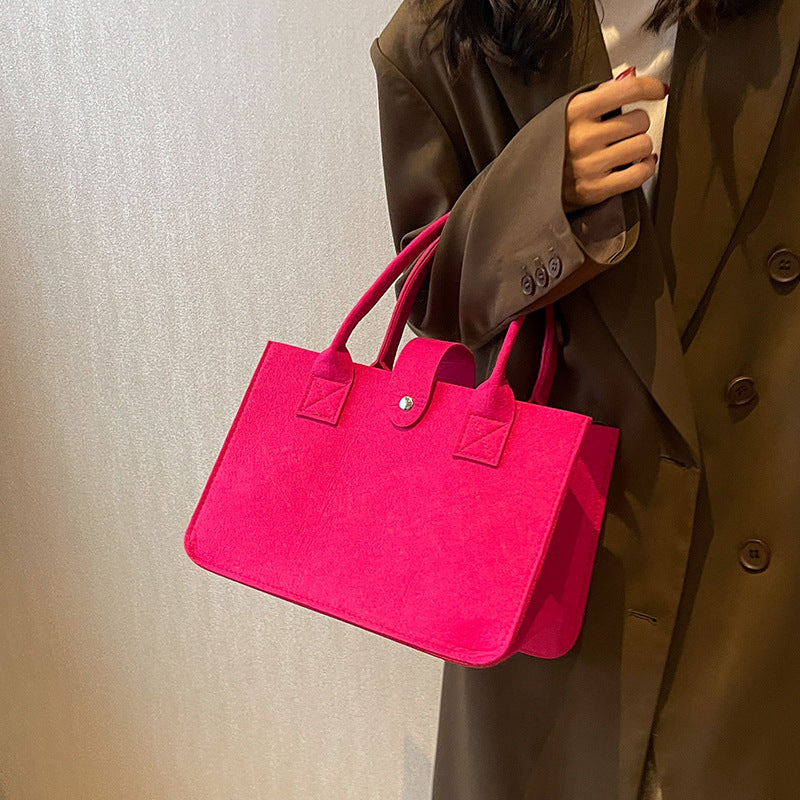 Clean Portable Felt Wedding Gift Commuting Handbags