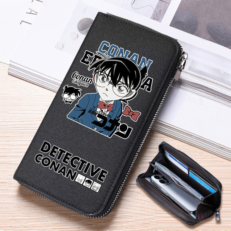 Women's & Men's Detective Conan College Cartoon Trend Canvas Men's Wallet