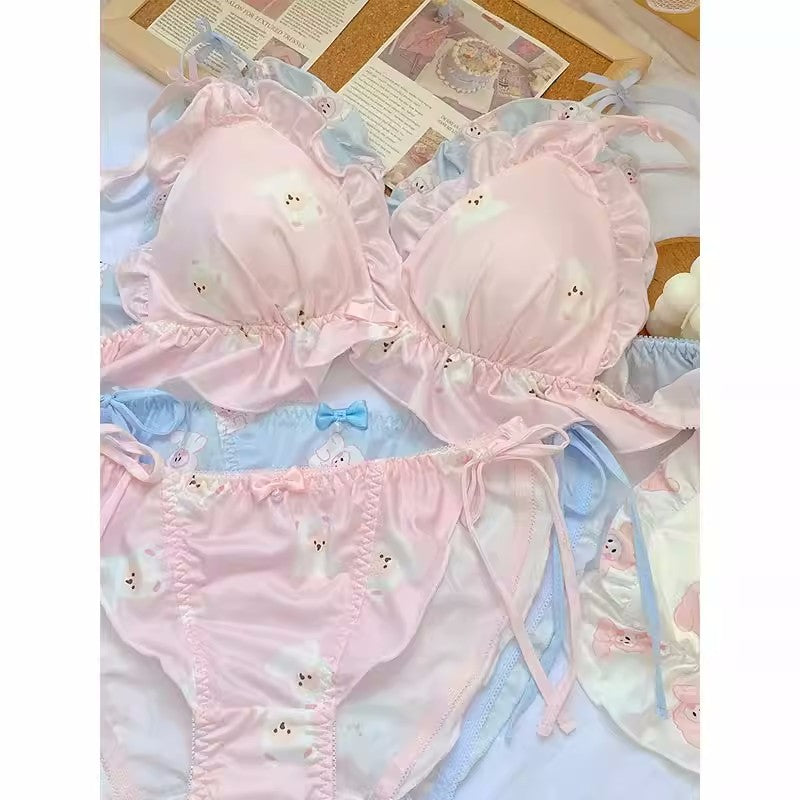 Breast Triangle Cup Cartoon Cute Pure Lingerie Sets