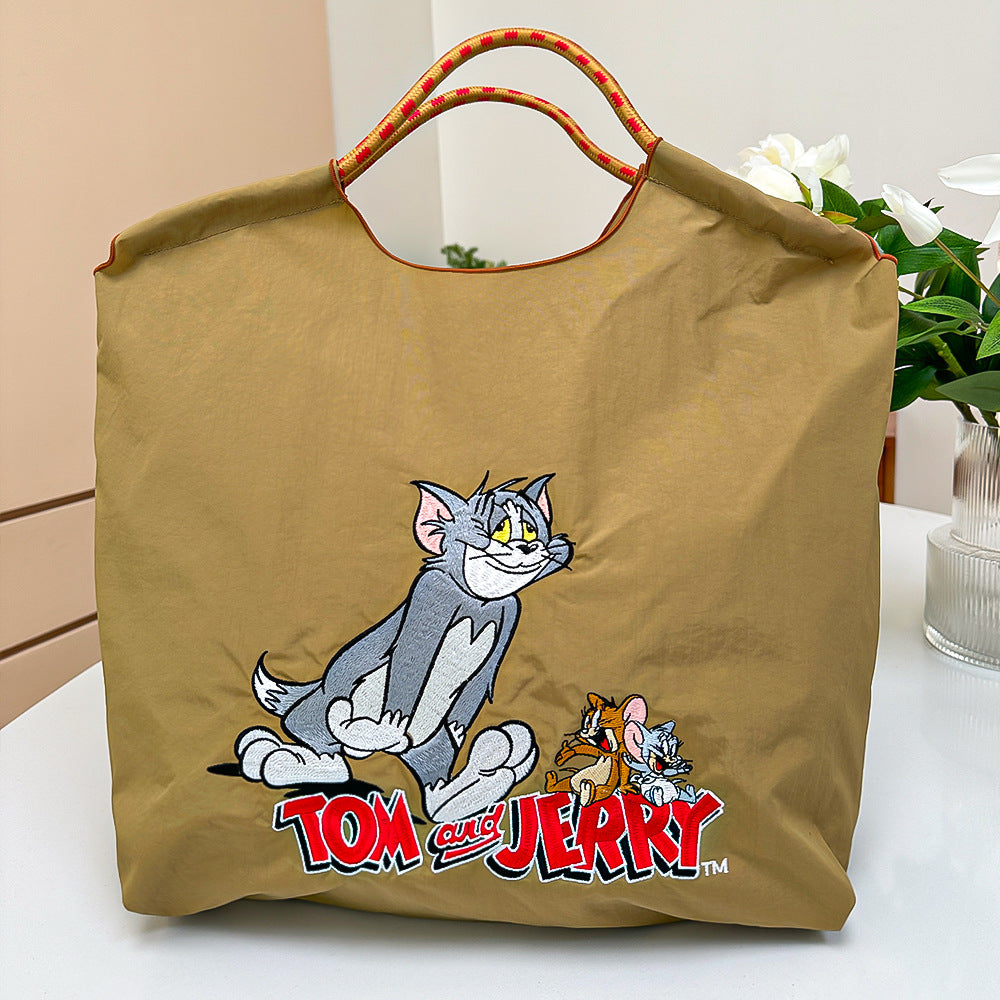 Authorized Embroidered Shopping Female Cartoon Fashion Portable Shoulder Bags