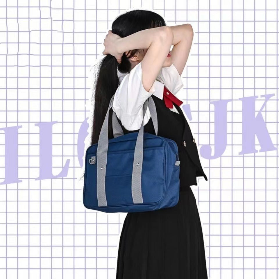 Orthodox Basic Style Uniform College Portable Handbags