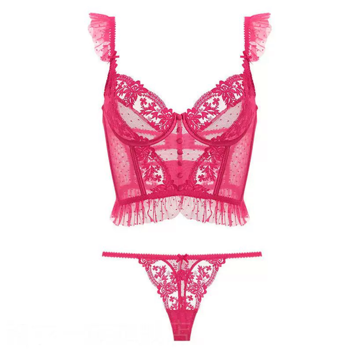 Match Thin Lace Sexy French Strap Bras