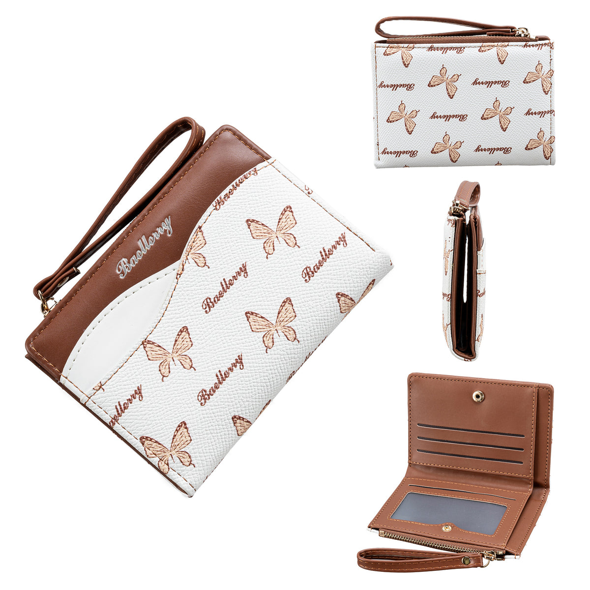 Women's High-grade Short Contrast Color Fashion Butterfly Ladies Wallet