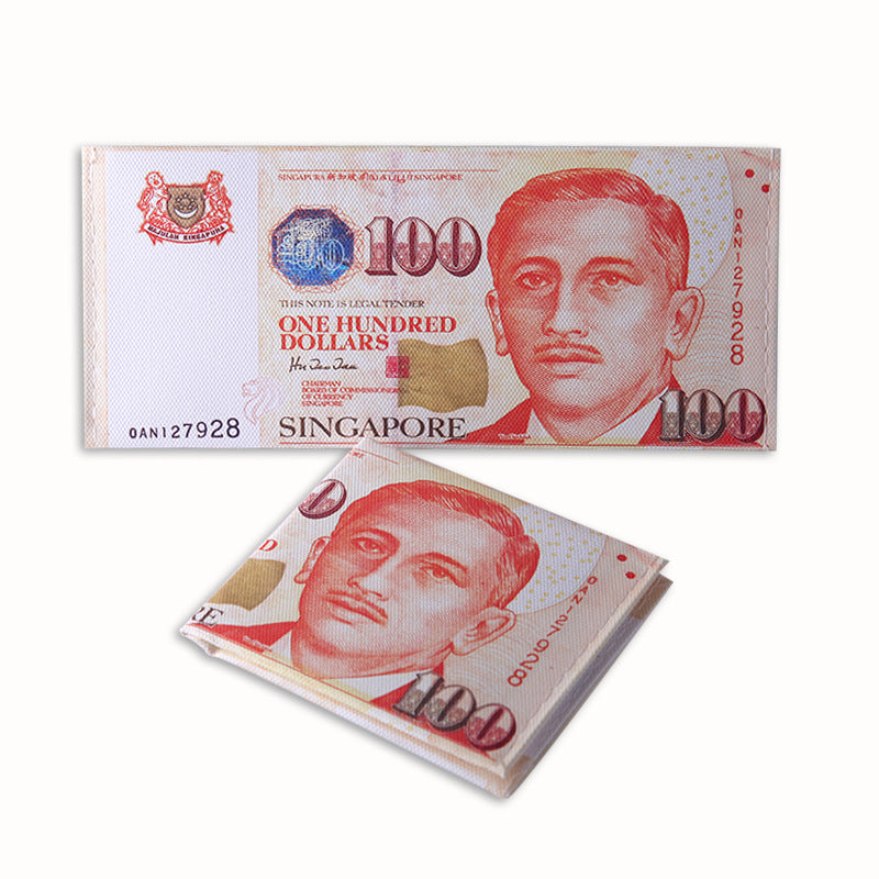 Men's Creative Dollar Printing Various Countries Pattern Men's Wallet