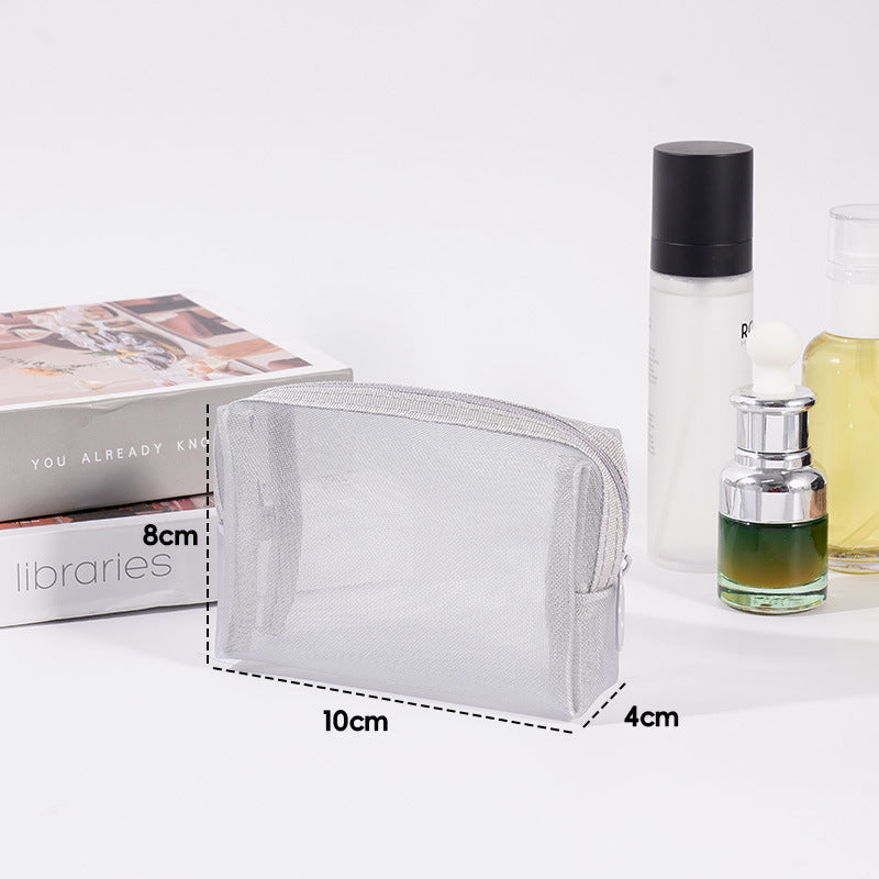 Women's Style Mesh Portable Mini Storage Cosmetic Bags