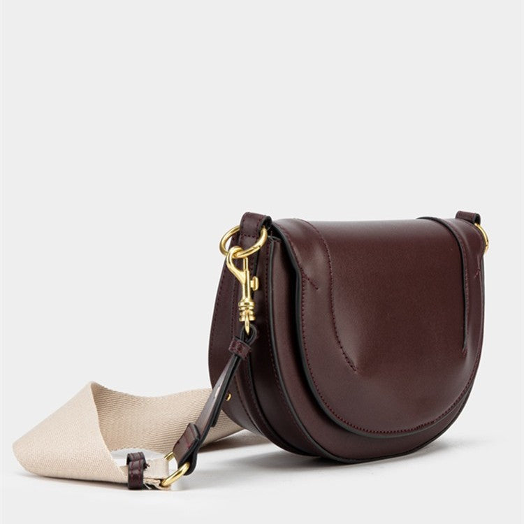Women's Saddle Magnetic Snap Flip Line Decoration Portable Bags