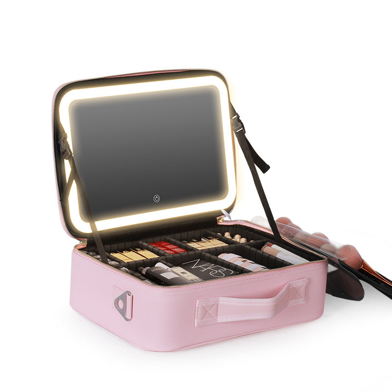 Large Capacity Skin Care Cosmetics Storage Box Portable With Makeup Bag