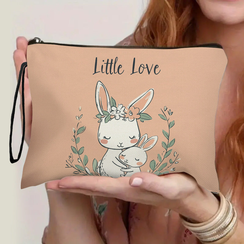 Women's Easter Rabbit Cute Fashion Wash Multifunctional Portable Makeup Bag