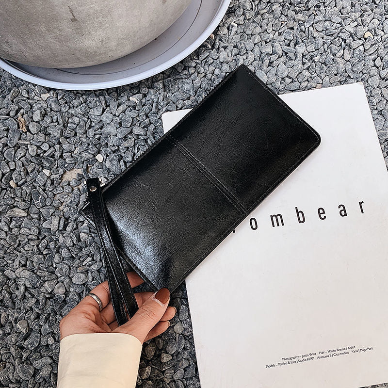 Women's Long Korean Style Zipper Mobile Bags