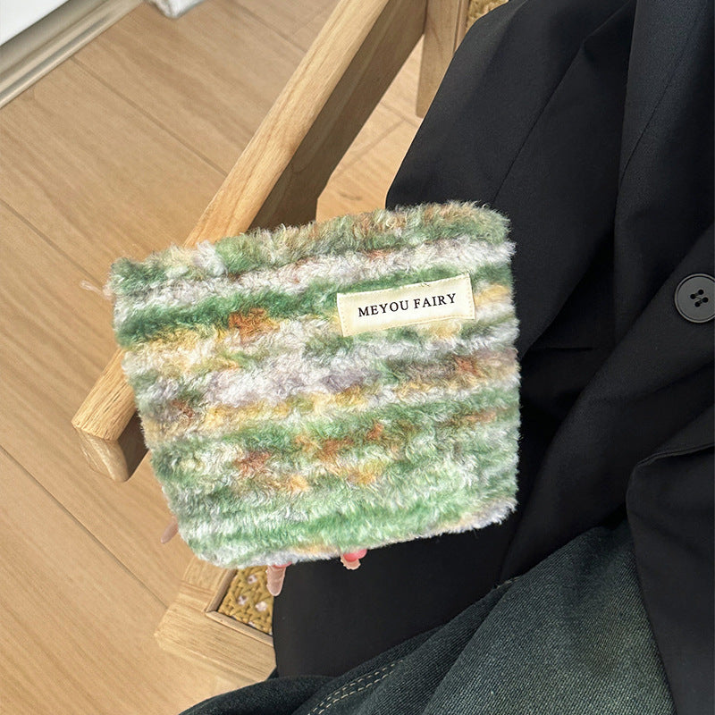 Style Plush Storage Wash Thickened Soft Glutinous Makeup Bag