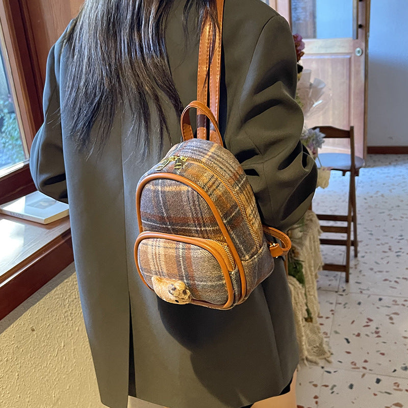 Korean Style Niche Mini Preppy Woolen Bags