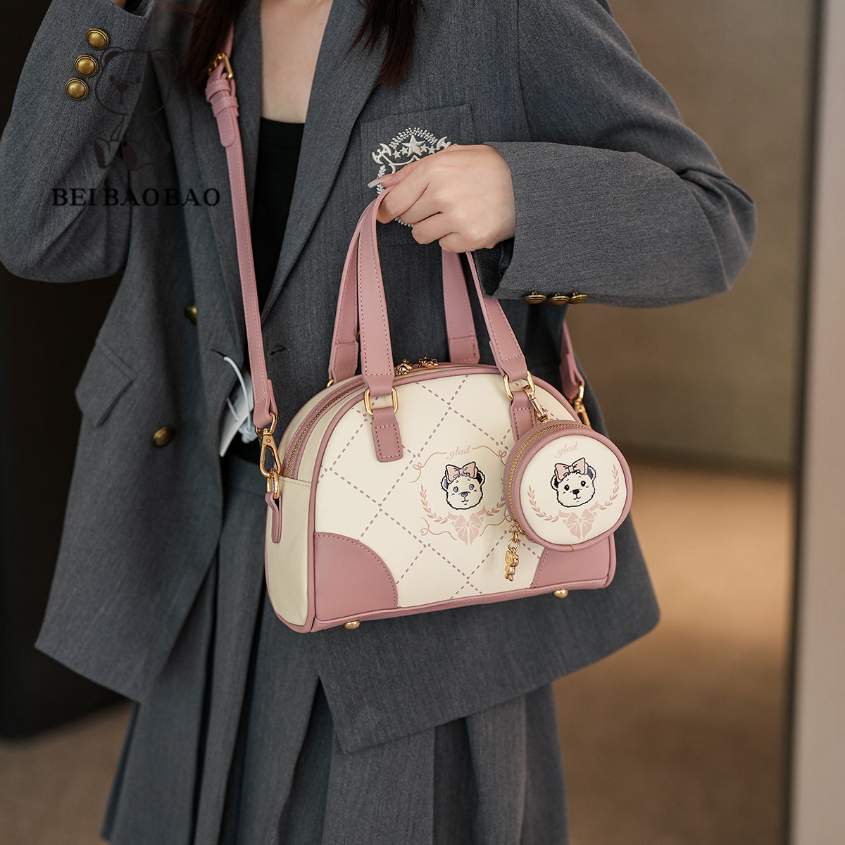 Women's Source Fashion Fresh Lady Contrast Color Dumpling Shopping Women's Messenger Bag