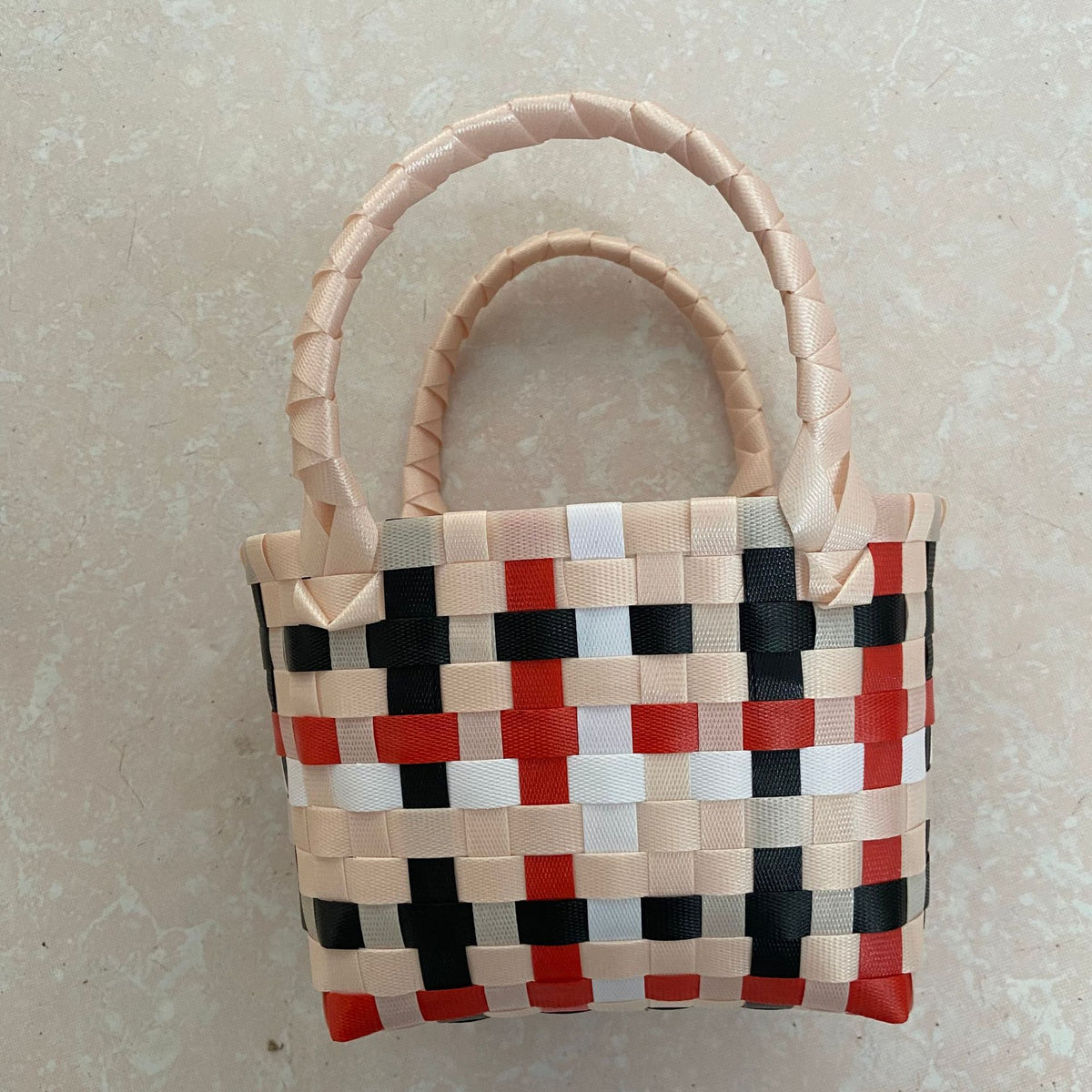Women's & Children's Hand-woven Colorful Plastic Commuter Woven High-grade Bags