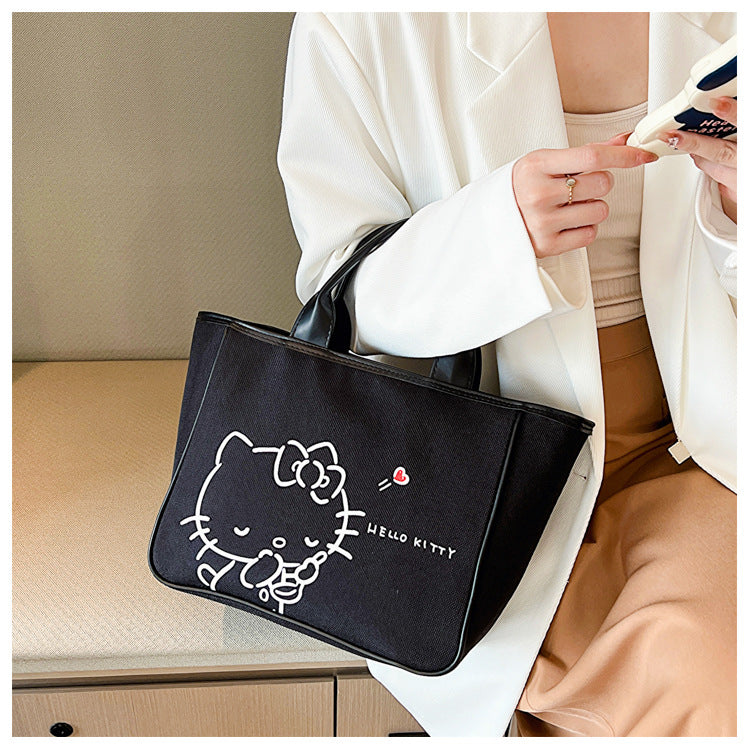 Women's Portable Toiletry Large Capacity Lunch Box Handbags