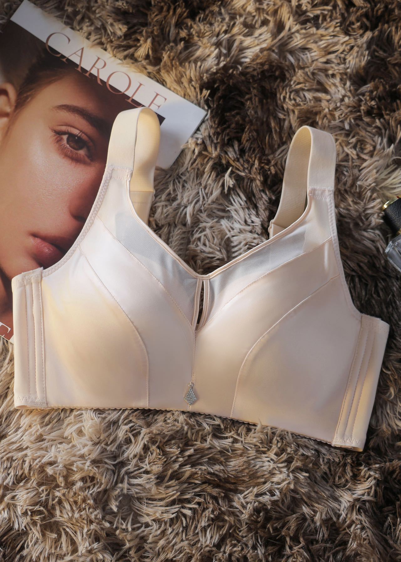 Light Luxury Satin Tube Top Big Bras