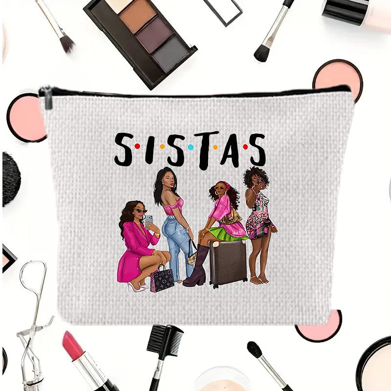 Printing Buggy Large Capacity Simple Zipper Makeup Bag