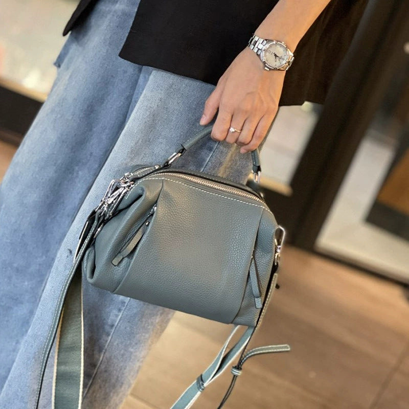 Women's Fashion First Layer Cowhide Leisure Commute Handbags