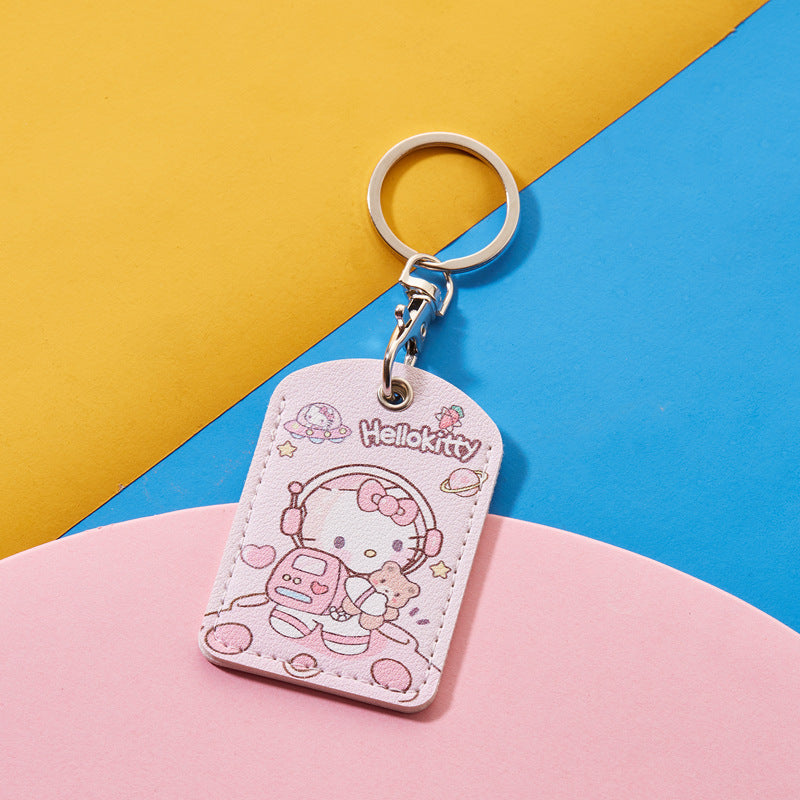 Rectangular Community Control Protective Elevator Leather Card Holder